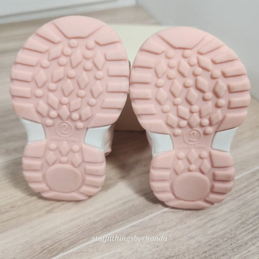 Disney Junior Minnie & Mickey Mouse Pink Sandals Toddler Size 2 Kids Shoes